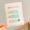 Pinzas de Pelo de Gota de Agua Coloridas de Dibujos Animados para Niñas, Pinzas Bb para Flequillo de Frente, Pinzas de Pelo que No Marcan Ni Dañan, Pinzas para Flequillo, Accesorios para el Cabello, Accesorios para la Cabeza