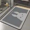 Alfombrilla de baño de Diatomeas con Patrón de Letras Minimalista, Absorbente de Agua, Secado Rápido, Antideslizante, Resistente al Desgaste, Resistente a la Suciedad, Alfombrilla para Suelo del Hogar