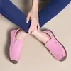 Zapatos Mocasines para Mujer de Piel de Ante Slip on Mocasines Zapatos Planos Transpirables Ligeros Zapatos Náuticos