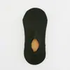 Nuevos calcetines invisibles de color liso de algodón antideslizantes para mujer, calcetines casuales de color caramelo, calcetines bajos al por mayor