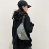 2024 novo cinza saco peito bolsa cintura estilo coreano moda masculina bolsa de ombro bolsa mensageiro mochila casual moda