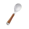 Colher de Arroz de Aço Inoxidável 304, Pá de Arroz, Colher Doméstica de Pé com Cabo Longo Feito de Jacarandá, para Servir e Pegar Arroz