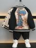 8696 Ropa Infantil Chaqueta de Otoño 2026 Nueva Chaqueta de Dibujos Animados para Niños Moda Primavera y Otoño Chaqueta de Béisbol de Celebridad de Internet