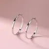 Brincos de Círculo Grande em Prata de Lei 925 Brincos de Nicho Brincos Femininos Nova Moda 2025 Brincos Simples Brincos Elegantes
