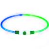 Collar luminoso bicolor de cuerpo entero carga USB advertencia deslizante collar para perro led parpadeante anti-pérdida collar para perro suministros para mascotas