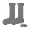 Calcetines de Pila con Boca de Burbuja para Niñas Otoño e Invierno Estilo Coreano Color Puro Calcetines de Algodón Peinado Invierno Calcetines Simples Retro