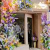 Jardim de Monet ins Paisagem Combinação Flor Cachoeira Parede Arte Floral Beleza Janela Café Exterior Cartão de Canto Celebridade Cibernética