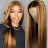 Peruca de moda europeia e americana nova, com renda frontal, de comprimento médio, cabelo liso, peruca de renda frontal, cobertura total da cabeça