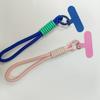 Llavero de cordón para teléfono móvil a juego de colores simple corto universal creativo adornos tejidos a mano cuerda anti-pérdida para altavoz de hervidor