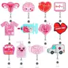 Ropa para desplazarse, jeringa, útero, doctor, gafete fácil de jalar y extensible, lengüeta de extracción, enfermera en forma de corazón, máscara de acrílico