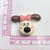 Óculos de suspensório fofos cachorro orelhas grandes desenho animado diy cola gota cola creme capa de celular grampo de cabelo acessórios de resina