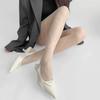 Meia-calça de Seda Torcida Elegante Estilo Ballet Cruzado com Laço Franzido Jacquard para Primavera e Verão Meias Atacado