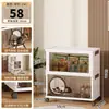 Caixa de armazenamento de cama para gato de estimação multicamadas, dobrável e não requer montagem, para organizar brinquedos e petiscos de gato