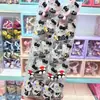 Lindo Moño de Puntos Negros Transparente Cuadros Gato Kt Diadema para el Cabello Infantil, Adorable Banda para el Cabello de Dibujos Animados