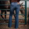 Roupas femininas da Amazon, nova coleção primavera/outono do eBay, calça jeans bordada com bolsos traseiros, versátil e modeladora, calça pantalona moderna, em estoque