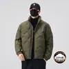 Jaqueta de Penas Masculina para Meia-Idade e Idosos 2025 Inverno Nova Moda para Meia-Idade Jaqueta Quente Casual para o Pai Jaqueta de Penas de Inverno