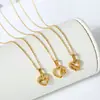 Accesorios de Colgante de Collar de Amor en Forma de Corazón de Acero de Titanio para Mujer, Apilable, Estilo de Alta Gama Otoño e Invierno, Cadena para Clavícula de Acero Inoxidable Incrustada con Circonita