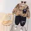 Conjunto de Moda Coreana para Niños Primavera y Otoño 2026, Sudadera Redonda de Moda, Conjunto de Dos Piezas de Primavera para Bebé, Moda al por Mayor