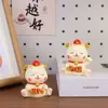 Figura Creativa de Gato de la Suerte con Cabeza Oscilante, Manualidad de Escritorio, Oficina en Casa, Decoración de Resina, Recuerdo, Regalo
