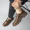 Sapatos Masculinos Transfronteiriços, Novo Estilo de Sapatos Casuais de Negócios Britânicos Masculinos, Confortáveis e Respiráveis para o Dia a Dia, Sapatos de Couro Masculinos com Solado Macio Venda por Atacado