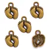 Acessórios de joias de liga retrô DIY pingente de pé pequeno de prata antiga pingente pingente 14 * 10MM I1110