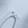 Anillo de Pareja Trazado de Años Estudiante Moderno Personalizado Anillo Abierto de Moda Simple Anillo con Textura para Hombres y Mujeres