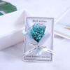 Cartão de felicitações com gipsofila seca atacado para enviar cartão de namorado buquê de flores arte cartão de bênção caixa de presente de aniversário