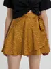 Falda Satinada Línea A de Amazon 2026 Estilo Nuevo Falda Bodycon con Abertura y Lazo, Falda Tallas Grandes que Te Hace Ver Delgado