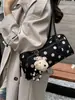Elegante bolso de lunares para mujer, nuevo bolso de lona para el hombro 2026, elegante y versátil para ir al trabajo y citas, bolso de hombro