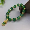 Pulseira de Jade Verde Imitação Pulseira de Jade Hetian Imitação Jaspe Verde Pulseira de Jade Imitação Étnica Jade Branco Joias da Moda para Mulheres