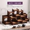 Prateleira de mesa pequena antiga em estilo chinês, prateleira de madeira maciça para exibição de bules de chá, prateleira de exibição para potes de areia roxos, conjunto de chá, enfeites de prateleira de armazenamento
