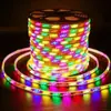 Fita de LED Externa Impermeável Colorida Fluxo de Água Barra Sinalização KTV Decoração Iluminação Piscante 2835 Alta Tensão Seis Cores Atmosfera