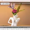Florero de Arte de Modelado de Cuerpo Humano de Gama Alta, Arreglo Floral para Sala de Estar, Decoración para Gabinete de Vino del Hogar, Adornos para Nichos al por Mayor