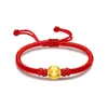 Pulsera de Hebilla de Paz de Oro Puro 999 Shuibei Gold de Shenzhen Pulsera Trenzada Dura de Oro 3D para Pareja Regalo 520 para Novia