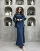 Ropa de Mujer Lista para Venta Transfronteriza Otoño 2025 Nuevo Elegante Top Cardigan Color Sólido Vestido de Socialité Conjunto de Dos Piezas