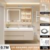 Nuevo lavabo integrado con sensación de piel crema lavabo de piel lavabo lavabo de baño combinación lavabo inodoro