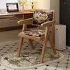 Silla de comedor estilo wabi-sabi, silla de uso doméstico de imitación madera, silla con respaldo de cojín suave estilo francés, silla para té de balcón, silla vintage Chandigarh