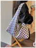 Bolso de Hombro Nuevo Estilo Coreano Ins de Puntos Negros y Blancos 2025 para Mujer, Bolso de Mano Versátil de Moda, Bolsa de Compras con Diseño Único