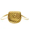 Nova Mini Bolsa Sela Coração com Glitter Primavera 2026 Estilo Menina Bolsa Transversal Fofa Estilo Princesa Bolsa Pequena