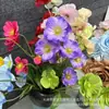 Decoración de Flores Artificiales para Boda 6 Cabezas Flor Mariposa Salón de Bodas Materiales Florales Venta al por Mayor Flor Diente de Perro