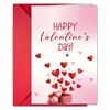 Juego de Sobres para Tarjetas de Felicitación de Amor del Día de San Valentín con Decoración de Patrón de Corazón Rosa, Tarjeta de Regalo de Bendición Romántica para Fiestas, Pedido Mínimo de 10 Juegos