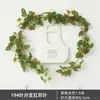 Decoração Folha de Rabanete Verde de Rattan Folhas de Árvore Falsas Cipós Verdes Cipós de Flor de Plástico Tubos de Água Dutos de Ar Condicionado Cobertura Folhas Verdes