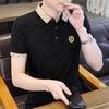 Exportação Transfronteiriça Peça Única Verão 2025 Novo Gelo Seda Casual Gola Lapela Manga Curta Camisa Polo T-Shirt para Homens e Mulheres Dropshipping