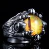 Anillo de Acero Inoxidable Estilo Punk Oscuro Europeo y Americano Ojo del Diablo, Garra de Dragón Genial, Garra de Águila, Garra de Lobo Anillo Gótico Retro