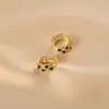 Hebilla de Oreja de Circonita a Cuadros para Mujer Nueva de Este Año Única Elegante de Alta Gama Atmosférica Celebridad de Internet Pendientes Populares