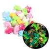 Cor Acrílica Desenho Animado Grande Cogumelo Luminoso Furo Vertical Contas Formato de Contas DIY Pulseira de Mão Infantil Acessórios de Joias