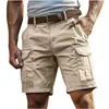 Pantalones cortos de trabajo negros frescos de verano para hombre, comercio exterior transfronterizo 2026, pantalones de longitud media para deportes al aire libre, pantalones cortos casuales para hombre rudo