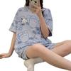 Pijamas Dulces y de Alta Gama para Mujer Verano Manga Corta Delgadas 2025 Nuevo Lindo Verano Sencillo Set de Ropa para el Hogar