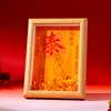 Marco de fotos con amuleto de bendición taoísta, decoración para sala de estar, decoración de mesa de entrada, regalo de recuerdo, regalo para casa nueva, Tai Sui