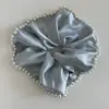 Scrunchie de Satén Hecho a Mano de Alta Gama Estilo Francés Temperamento Elegante Lazo de Tela para Cola de Caballo Baja para Mujeres